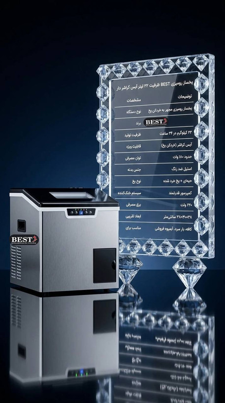 یخ ساز ۲۰ کیلویی بست + آیس کراش